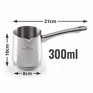 Турка Rosmarino Stainless Steel Induction Mocha Pot - современная турецкая джезва, 3-слойная стальная основа, для индукционных, электрических, стеклокерамических, газовых плит и посудомоечных машин synthetic.ua - Фото 1