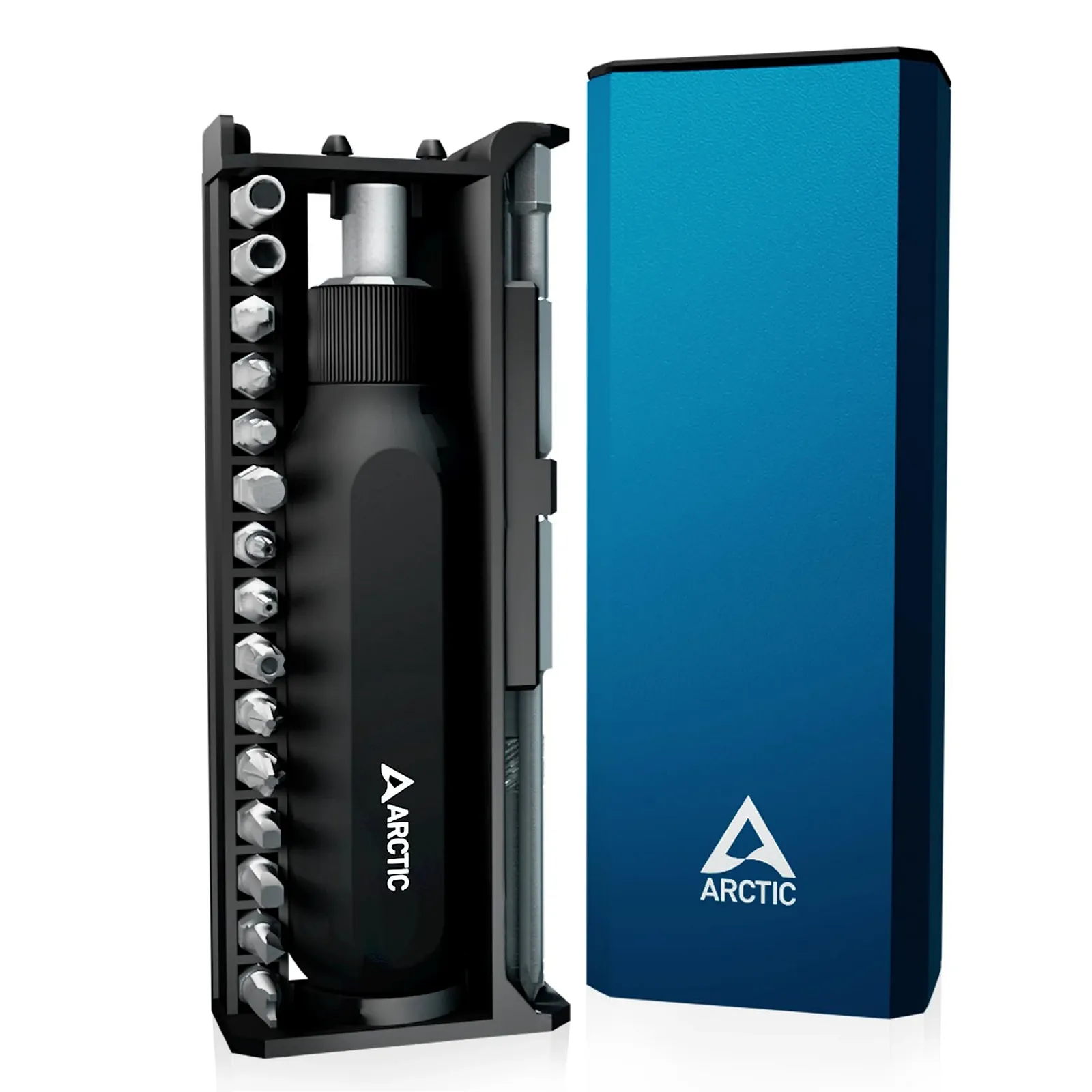 Набір реверсивних викруток ARCTIC 27 в 1 Cross/Slotted/Torx/Pozidriv/Hex алюмінієвий корпус, фото №1