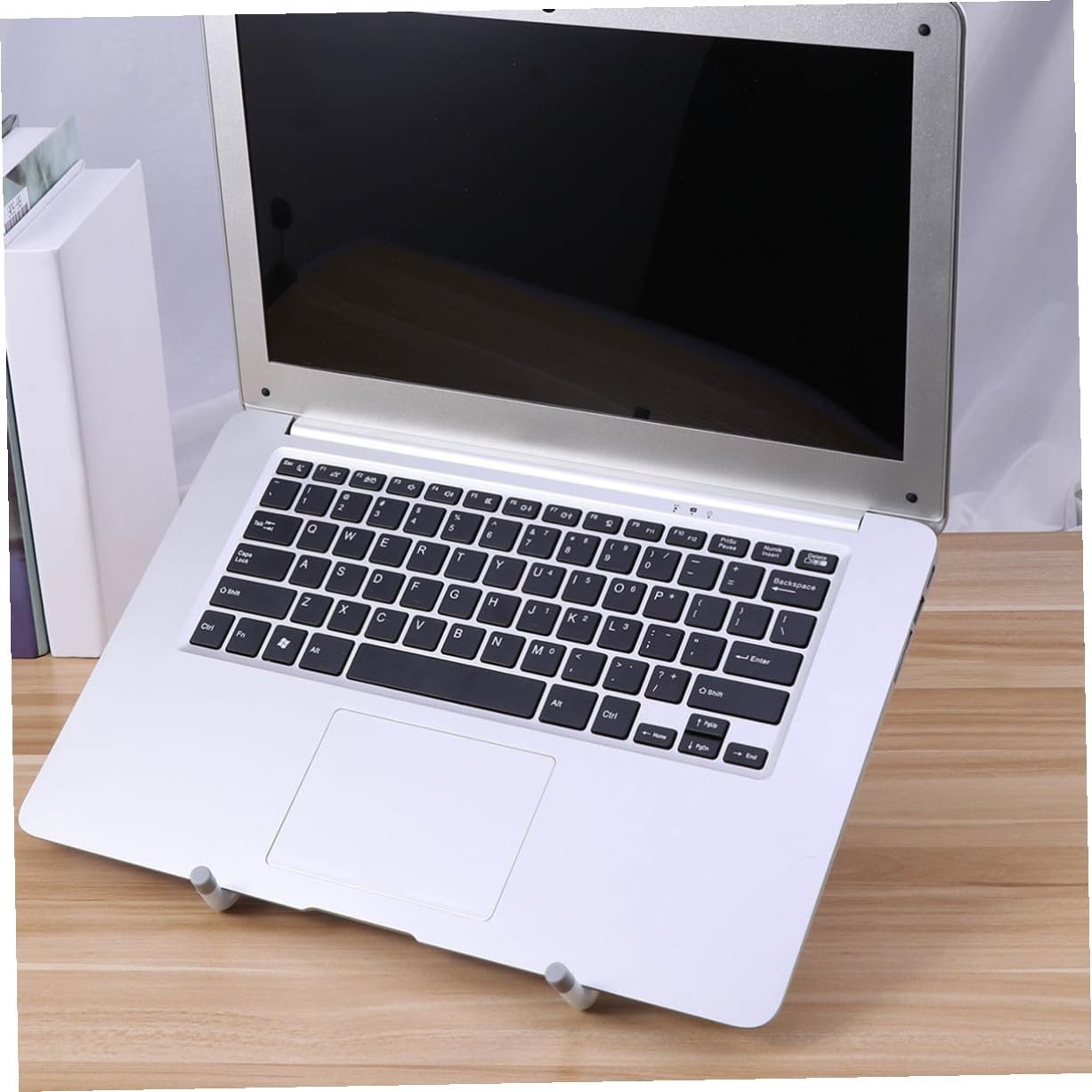 Підставка для ноутбука регульована по висоті складна алюмінієвий сплав з нековзною силіконовою накладкою, фото №3