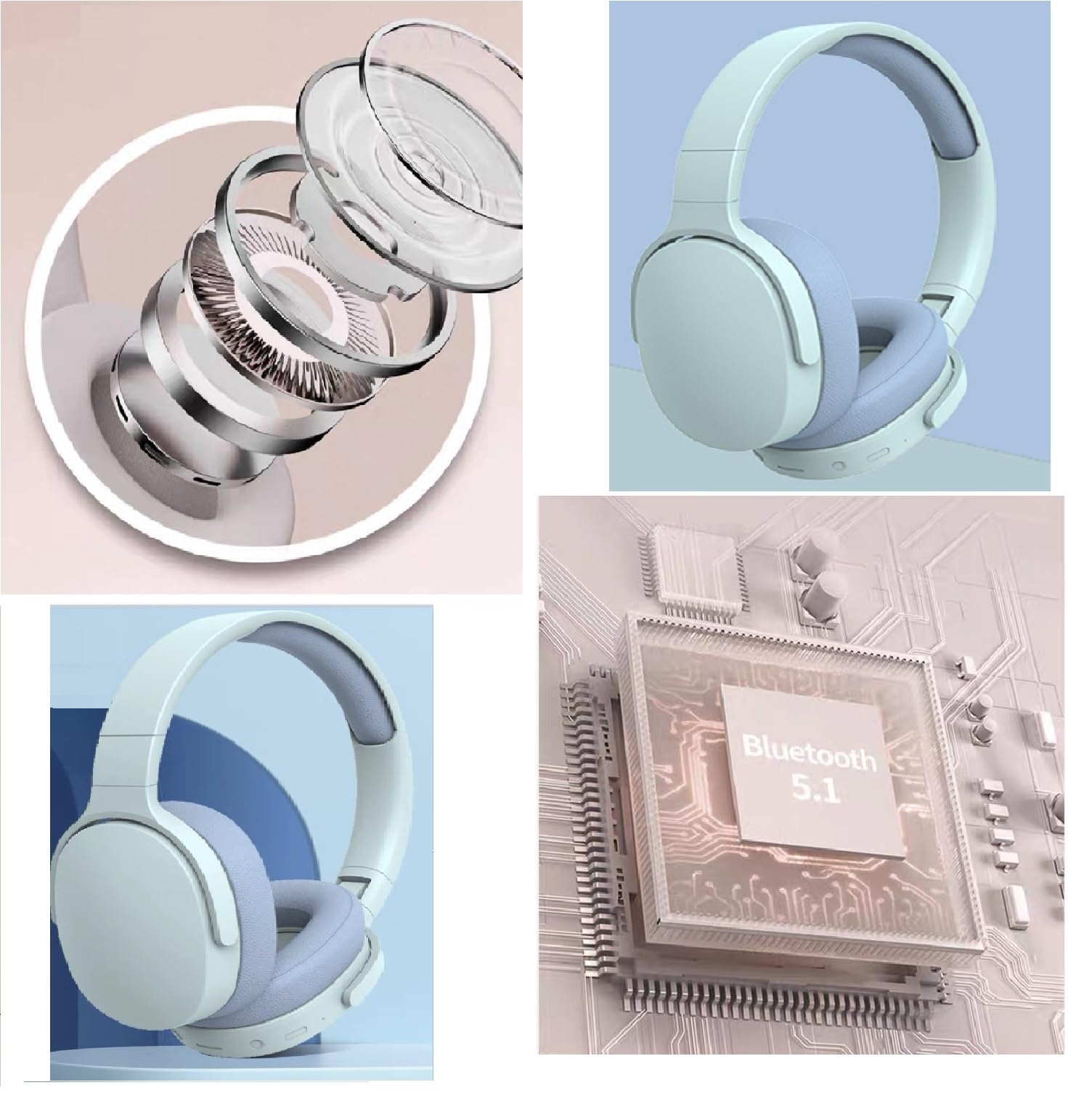 Полностью беспроводные наушники BSOMAN HiFi складные с шумоподавлением Bluetooth 5.1 с микрофоном, фото №4