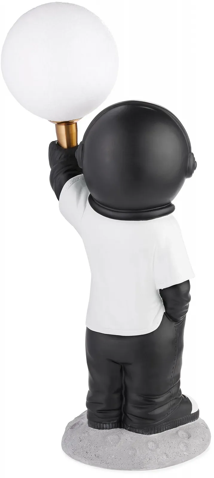 Настільна лампа BRUBAKER Астронавт USB-C Moon Lamp 46 см Gold White Black, фото №4