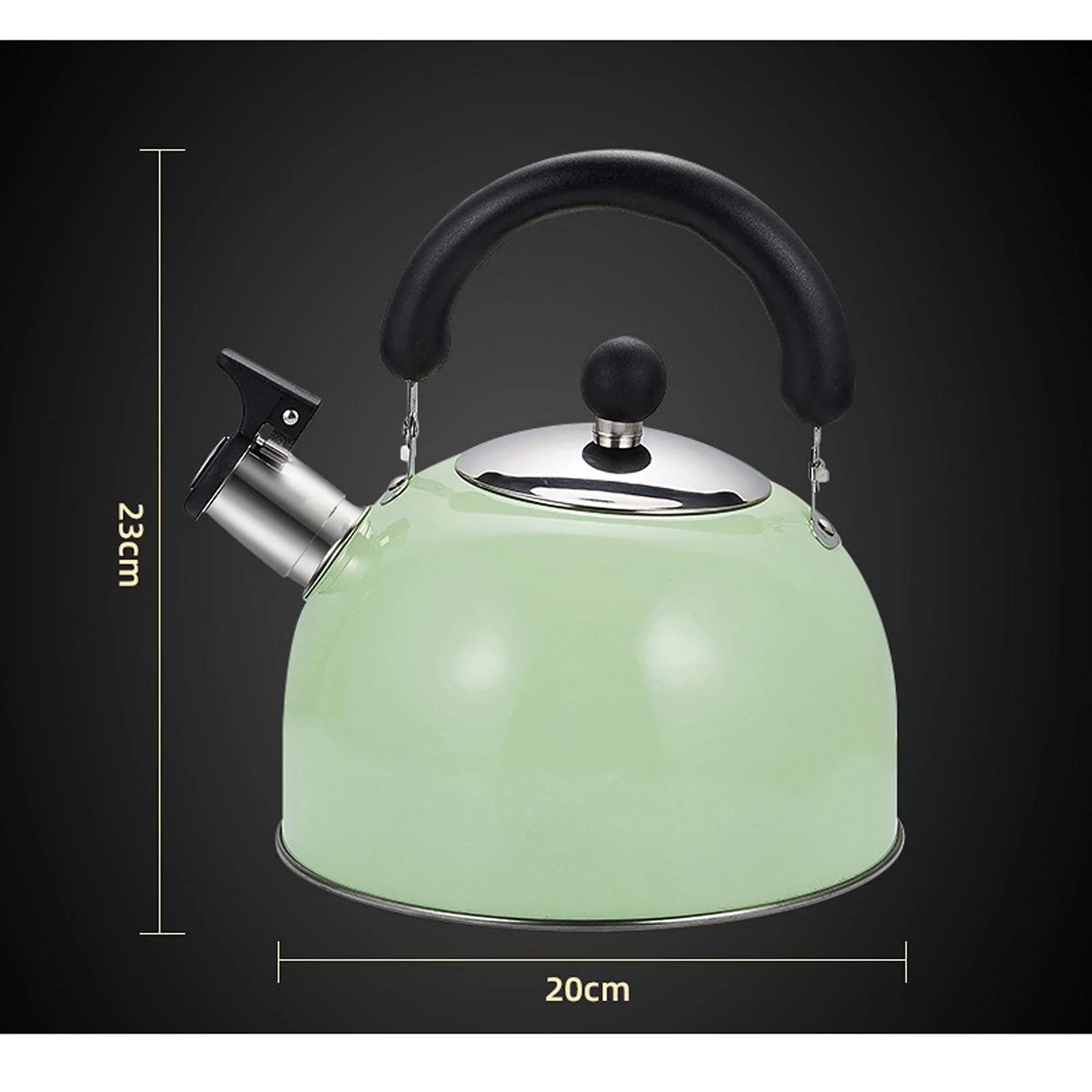 Чайник з нержавіючої сталі Зелений 3.5 л, фото №2 Чайник з нержавіючої сталі Зелений 3.5 л, фото №2