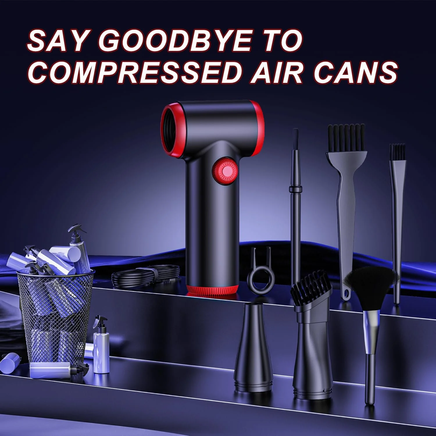 Электрическая воздуходувка ATEngeus 100,500 RPM Регулировка скорости LED-подсветка, фото №6 Электрическая воздуходувка ATEngeus 100,500 RPM Регулировка скорости LED-подсветка, фото №6