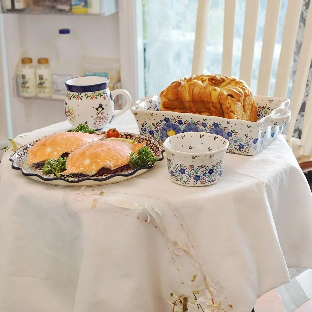 Форма для запекания керамическая 29.5 × 15 × 6.5 cm цветочный узор, фото №7