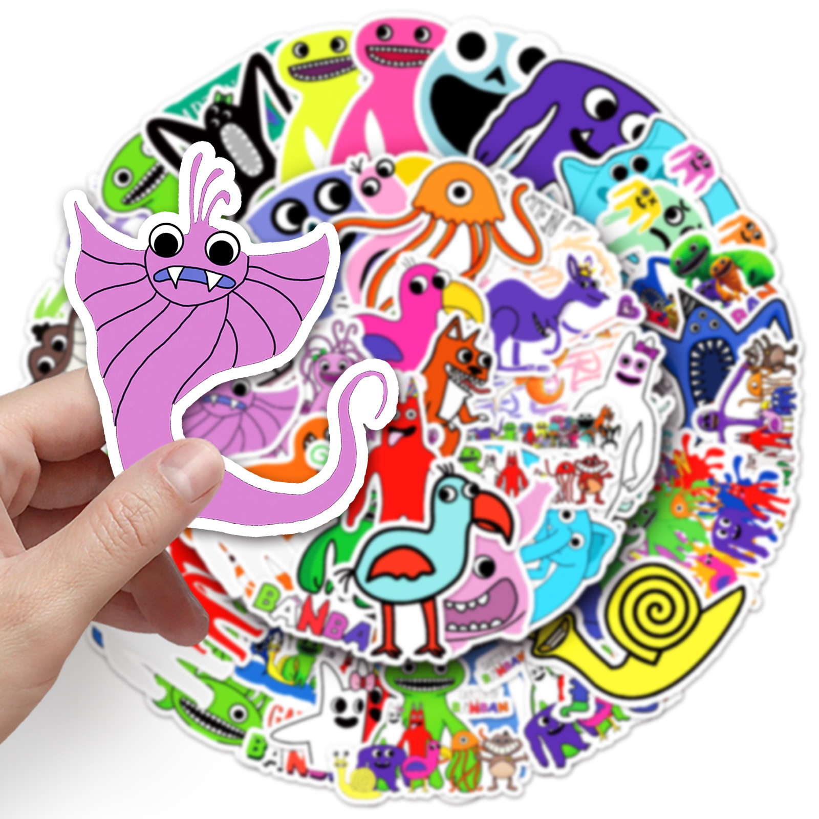 Стікери Райдужні друзі Rainbow Friends Рейнбоу френдс стікерпак наклейки набір 50 шт, фото №8 Стікери Райдужні друзі Rainbow Friends Рейнбоу френдс стікерпак наклейки набір 50 шт, фото №8