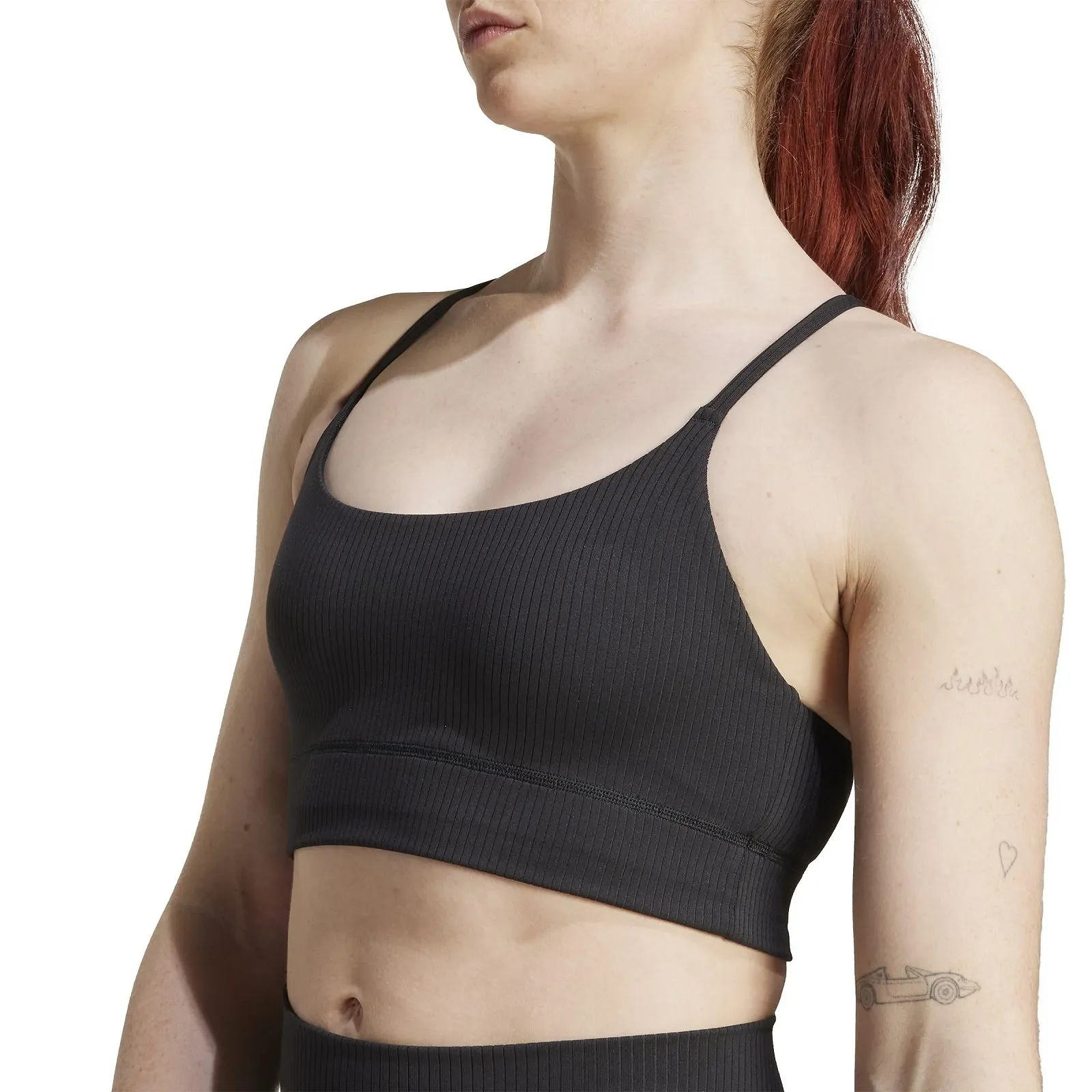 Спортивний бюстгальтер adidas All Me Light Support Rib подовжений у рубчик, фото №6 Спортивний бюстгальтер adidas All Me Light Support Rib подовжений у рубчик, фото №6
