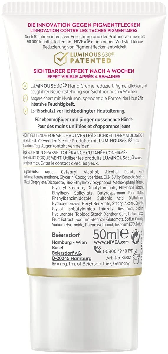 Крем для рук NIVEA Luminous 630 SPF15 50 мл, фото №10