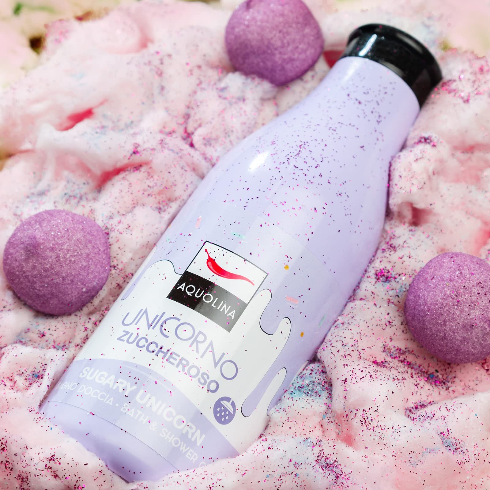 Гель для душу та піна для ванн Aquolina Sugar Sweet Unicorn кремовий легкий 500 мл, фото №2