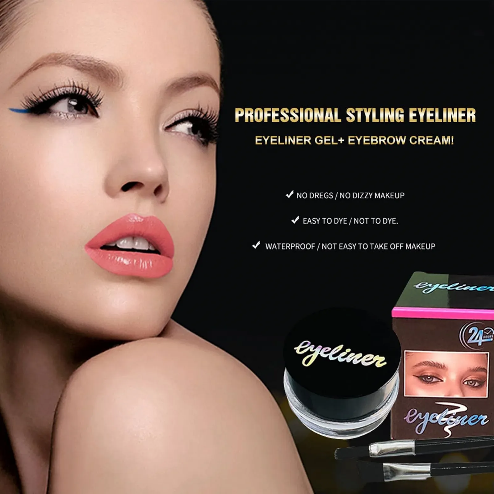 Гель-Подводка Ristyur 2-в-1 для глаз и бровей, высокоинтенсивные пигменты, водостойкая, фото №7 Гель-Подводка Ristyur 2-в-1 для глаз и бровей, высокоинтенсивные пигменты, водостойкая, фото №7