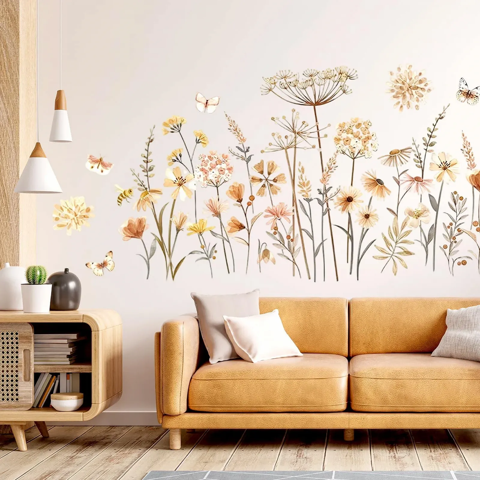 Наклейка на стіну tiyitok Квіти Кульбаби та Метелики Boho, фото №3 Наклейка на стіну tiyitok Квіти Кульбаби та Метелики Boho, фото №3