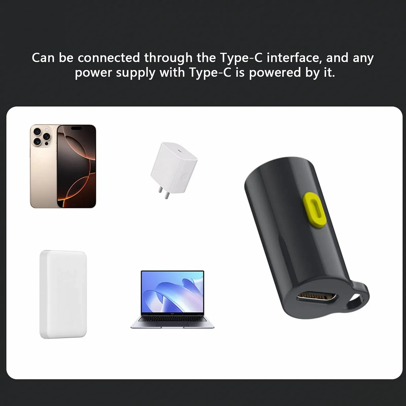 LED Фонарик Компактный Мини-фонарик с разъемами Type-C, фото №8