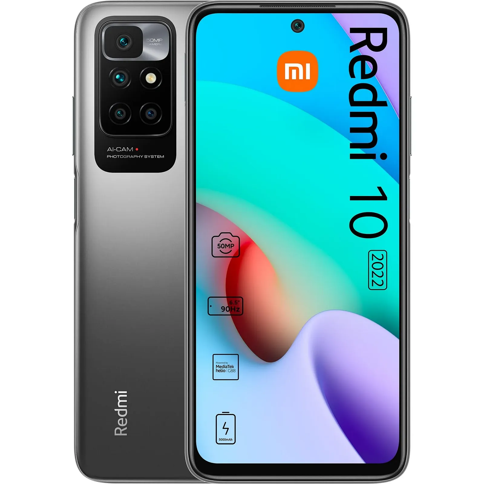 Смартфон XIAOMI Redmi 10 2022 6.5" FHD+ MediaTek Helio G88 4GB + 64GB Carbon Grey, фото №1 Смартфон XIAOMI Redmi 10 2022 6.5" FHD+ MediaTek Helio G88 4GB + 64GB Carbon Grey, фото №1