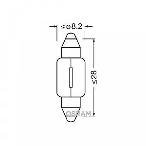 Лампа ams-OSRAM ORIGINAL 6428 для підсвічування порогу synthetic.ua - Фото 1