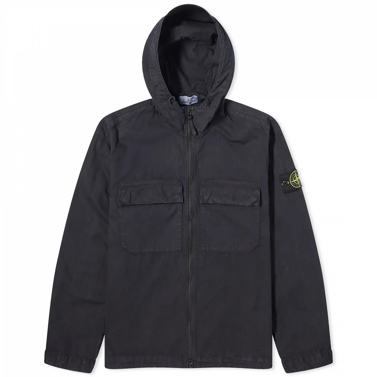 Джемпер STONE ISLAND BRUSHED COTTON CANVAS HOODED OVERSHIRT M, фото №1
