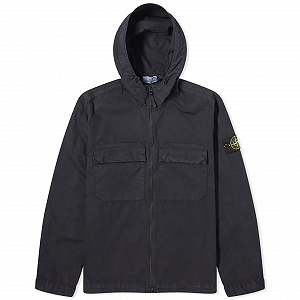 Джемпер STONE ISLAND BRUSHED COTTON CANVAS HOODED OVERSHIRT M - Фото 1