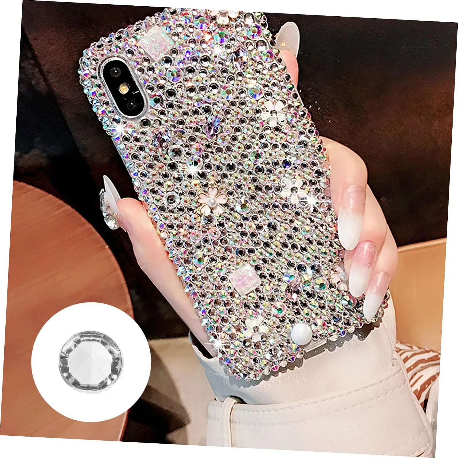 Стразы Акриловые VILLCASE, 500 шт., Iridescent Decorations, Diamond Pattern Dots, фото №5