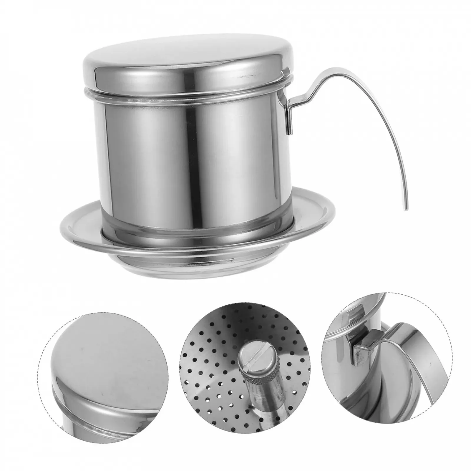 В’єтнамська кавоварка Ipetboom з нержавіючої сталі, багаторазового використання з ручкою, стильний кавовий фільтр, фото №7