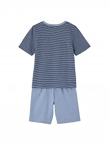 Літня піжама для хлопчиків, 2 шт. VERTBAUDET, Акули, з переробленої бавовни synthetic.ua - Фото 1