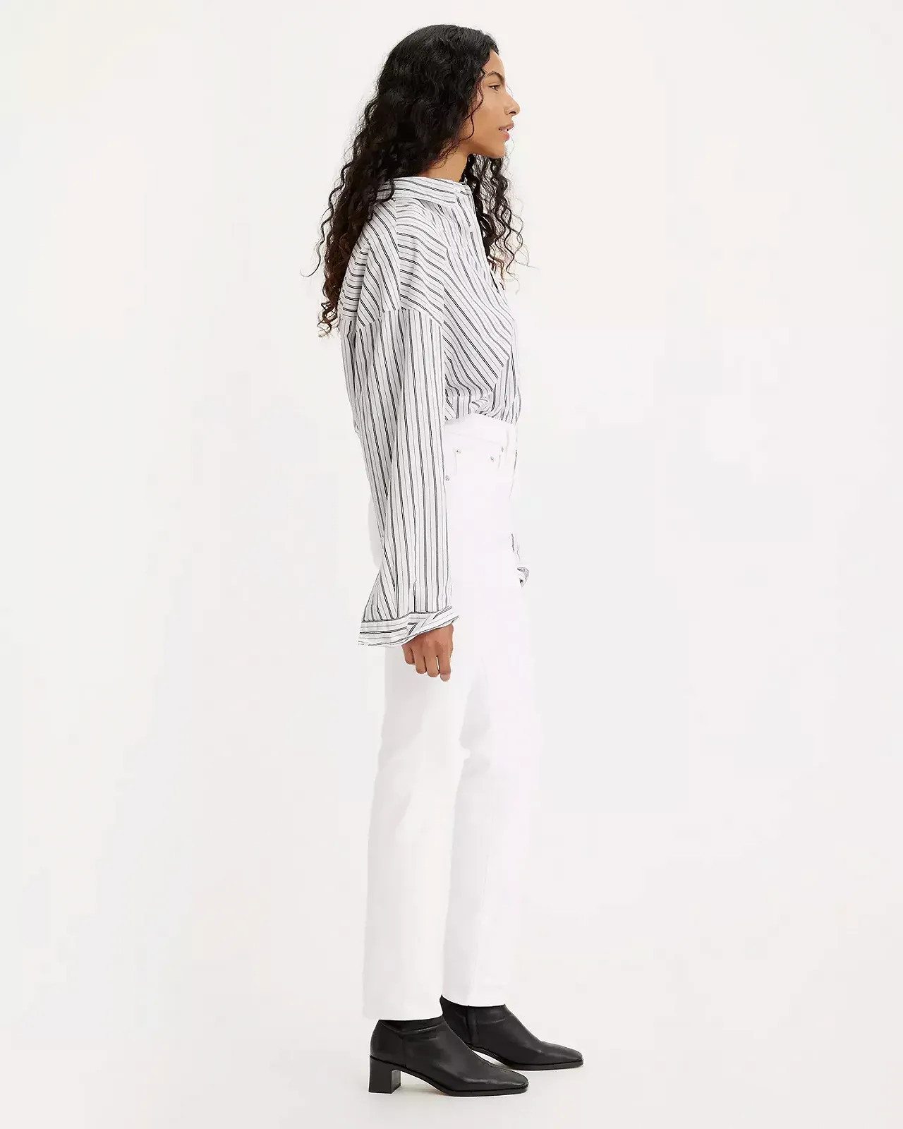 Жіночі джинси Levis - 724 High Rise Straight Western White  - 27 30, фото №4 Жіночі джинси Levis - 724 High Rise Straight Western White  - 27 30, фото №4