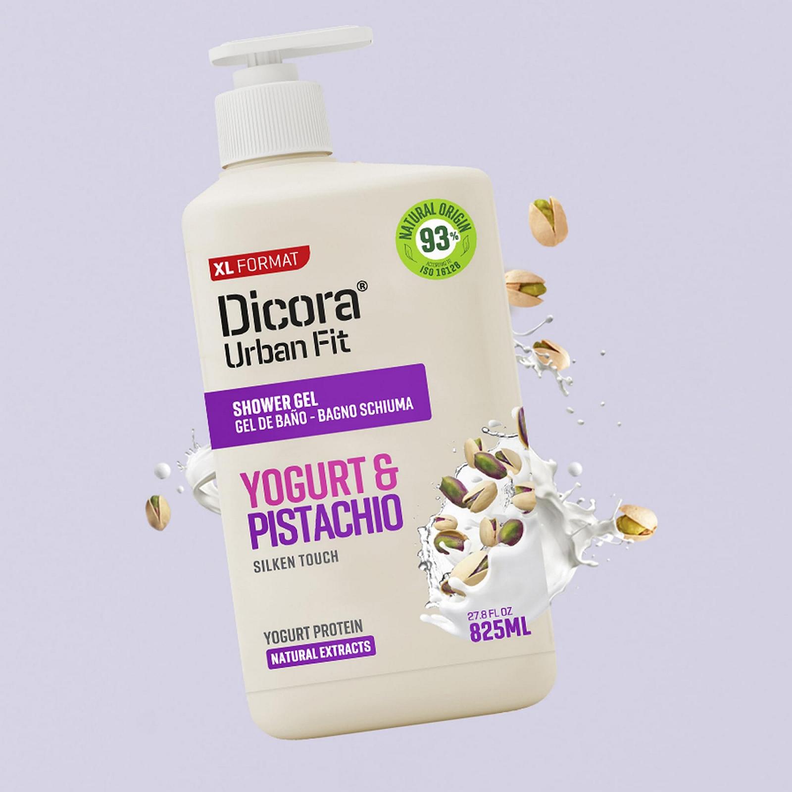 Гель для душа Dicora Urban Fit Proteins Yogurt & Pistachio Кремовый и глубоко увлажняющий 825 мл, фото №2 Гель для душа Dicora Urban Fit Proteins Yogurt & Pistachio Кремовый и глубоко увлажняющий 825 мл, фото №2