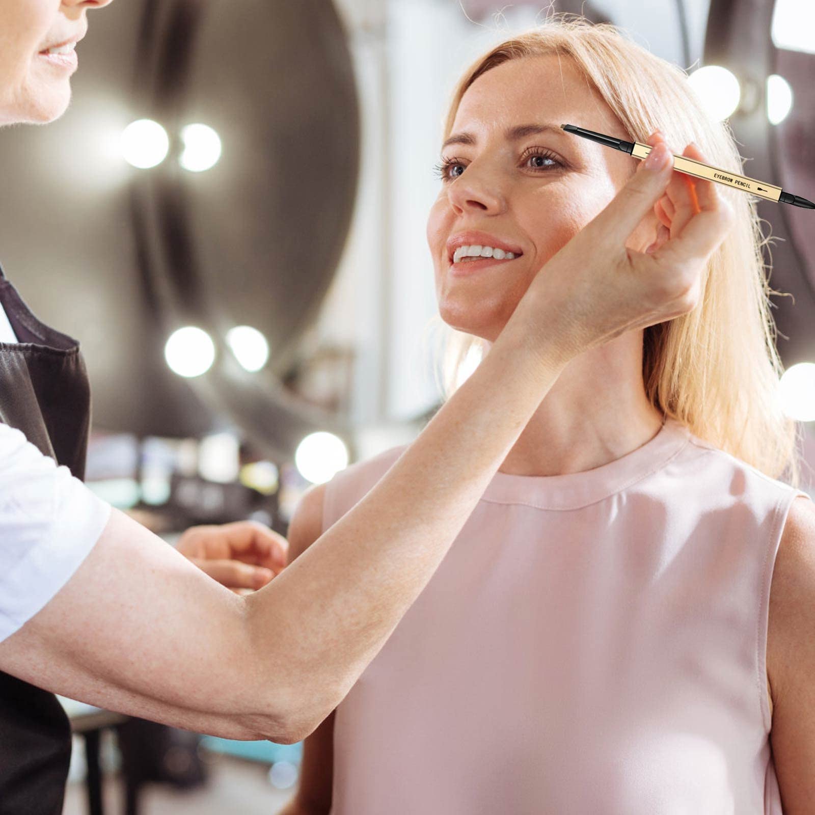 Олівець для брів Men Waterproof Eyebrow Pencil Ultra Slim Black, фото №5