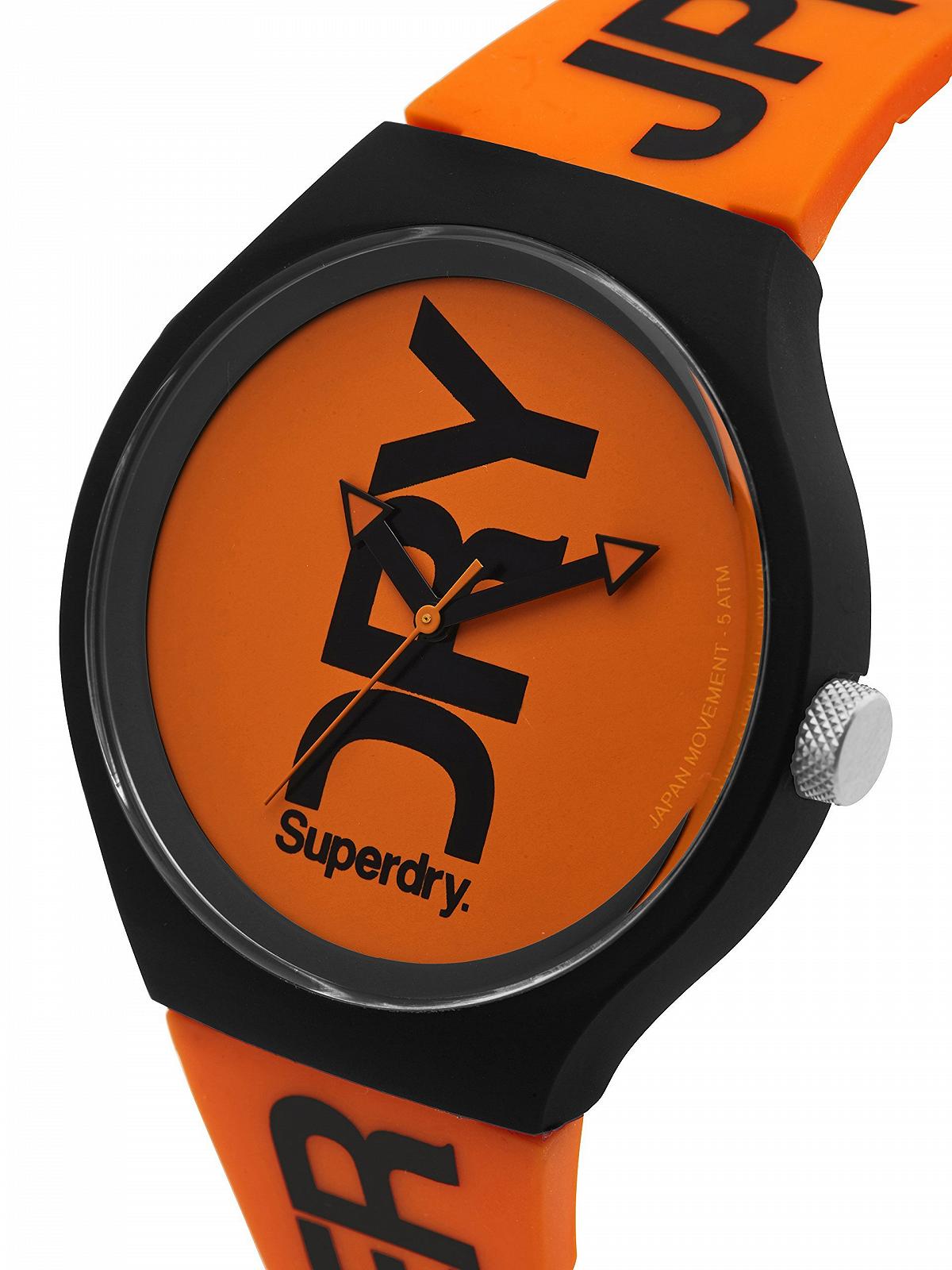 Чоловічий аналоговий кварцовий годинник Superdry SYG189OB з силіконовим ремінцем, фото №2