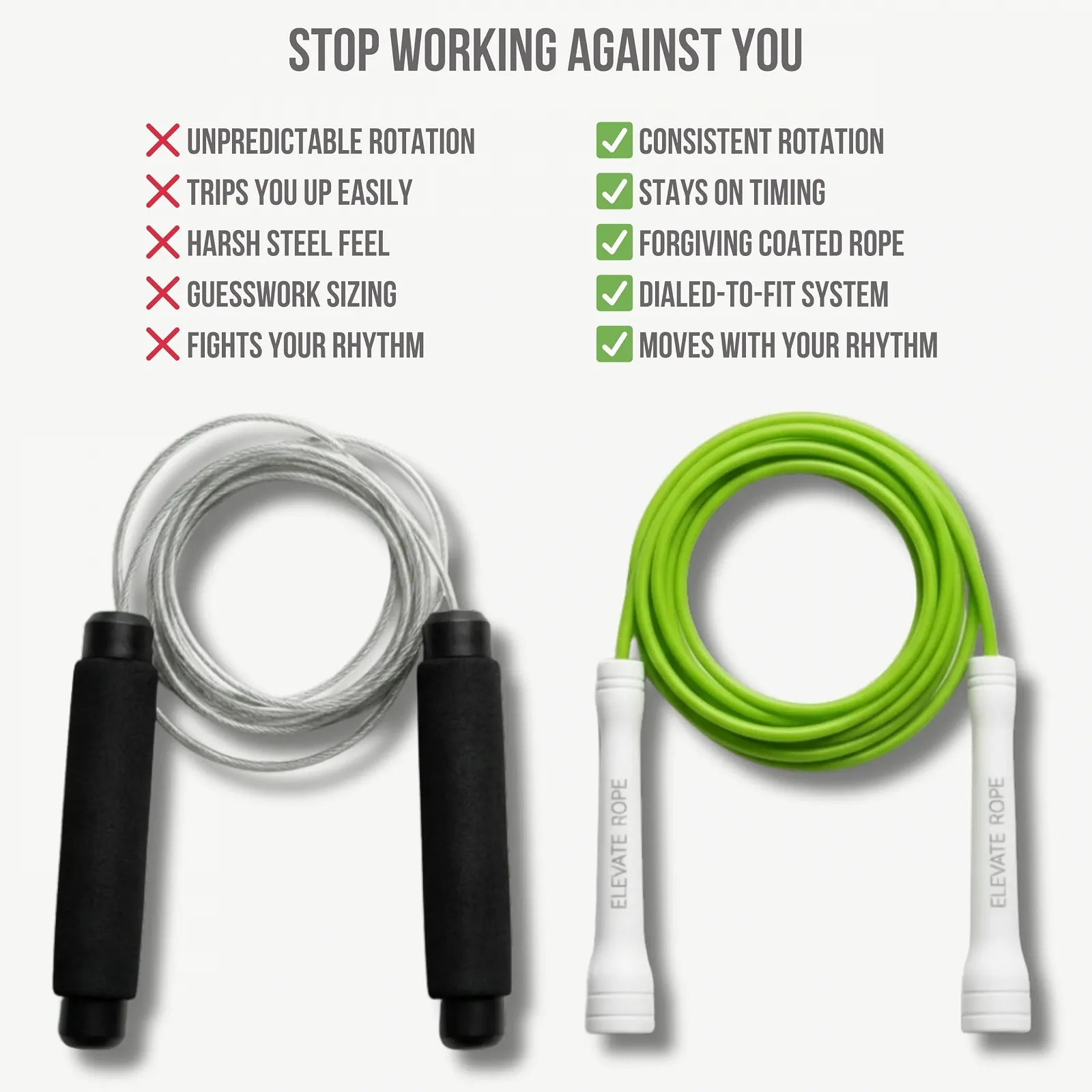 Скакалка швидкісна Elevate Speed Rope MAX PVC з нейлоновим осердям, 5 мм, 3 м, міцні ручки, фото №5 Скакалка швидкісна Elevate Speed Rope MAX PVC з нейлоновим осердям, 5 мм, 3 м, міцні ручки, фото №5