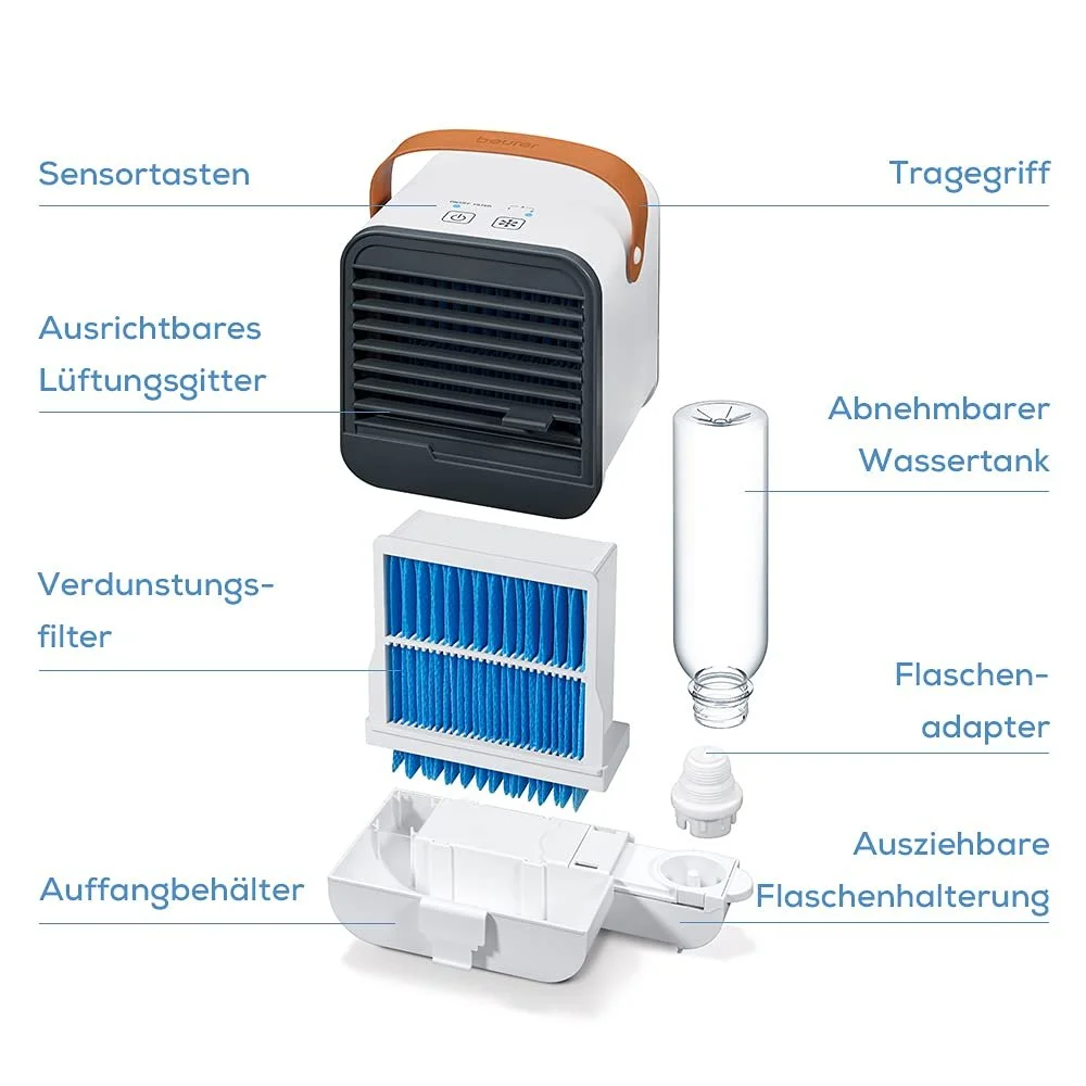 Настольный воздухоохладитель Beurer LV 50 Fresh Breeze 2-в-1 с функцией увлажнения, фото №8