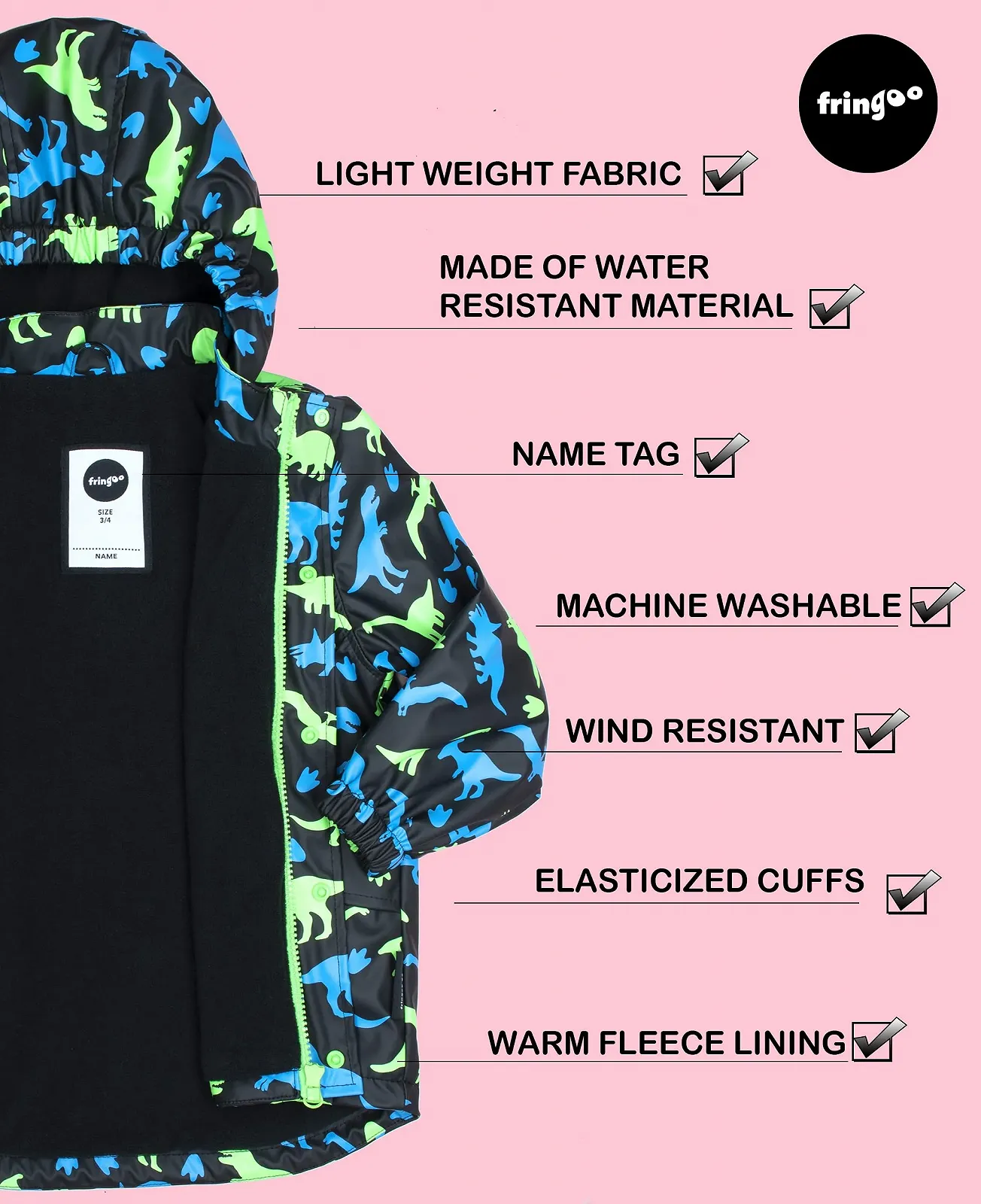 Дощовик Fringoo Динозавр Багатокольоровий Динозавр, фото №3