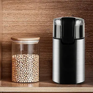 Кофемолка 280 Вт Автоматический кухонный комбайн для кофе и специй | для чили, сухой фасоли, мунг, специй, соевых бобов, кунжута, звездчатого аниса, перца synthetic.ua - Фото 1