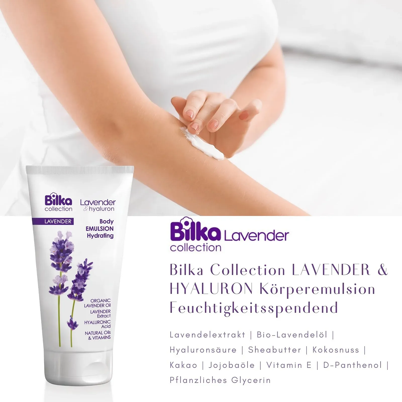 Лосьйон для тіла Зволожуючий Лаванда та Гіалуронова Hydrating 200 мл, фото №3 Лосьйон для тіла Зволожуючий Лаванда та Гіалуронова Hydrating 200 мл, фото №3