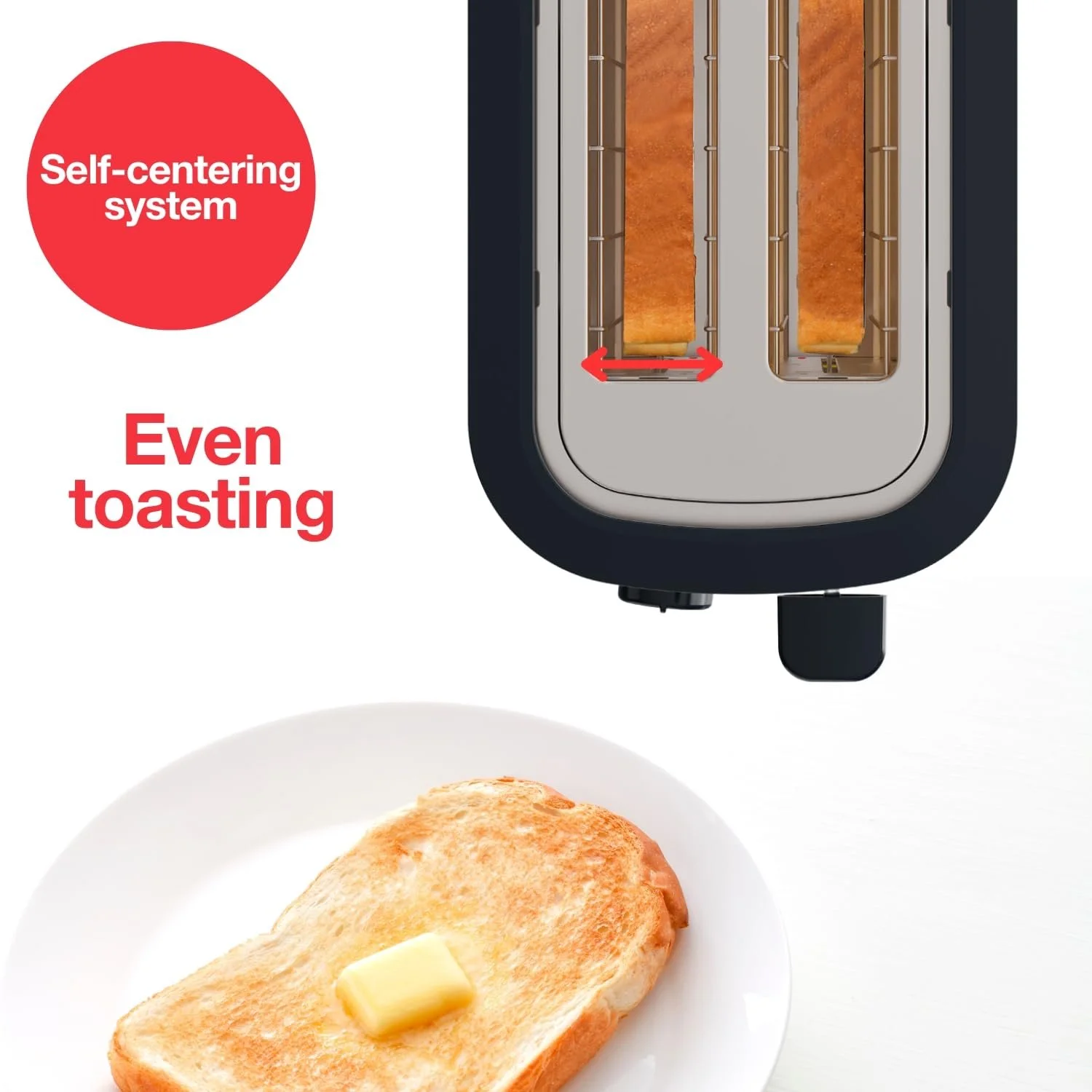 Тостер Solac Buon Giorno Mini Inox, 870 Вт,  6 рівнів підсмажування, 3 функції, 2 скибочки, самоцентрування, LED-підсвітка, висувний піддон для крихт, сірий, фото №7