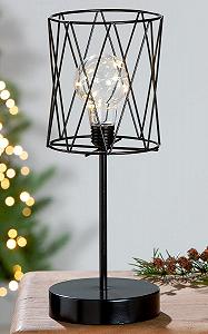 Настільна світлодіодна лампа GILDE Vino 44531 Скло Метал Набір 10 шт Чорна - Фото 1