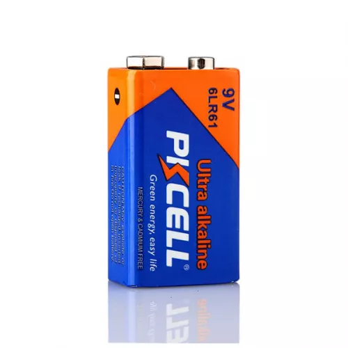 Батарейка щелочная PKCELL 9V / 6LR61, крона, 1 штука shrink цена за shrink, Q24, фото №1