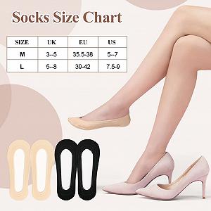 Балетки EQLEF Женские носки-следки Нескользящие невидимые носки Носки для кроссовок Невидимые носки для туфель на высоких каблуках и лодочек synthetic.ua - Фото 1