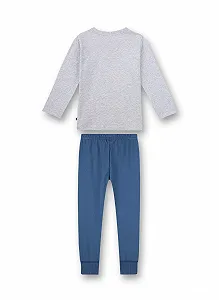 Комплект піжамний Sanetta для хлопчиків Довгий Сірий synthetic.ua - Фото 1