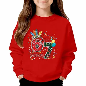 Детский свитшот Generisch с круглым вырезом и графическим рисунком "67" (без капюшона) - Фото 1