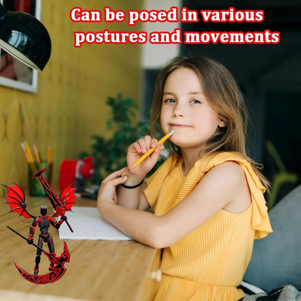 Фігурка 3D Printed Action Figure Toy Рухома з аксесуарами DIY Desktop Decoration, фото №5