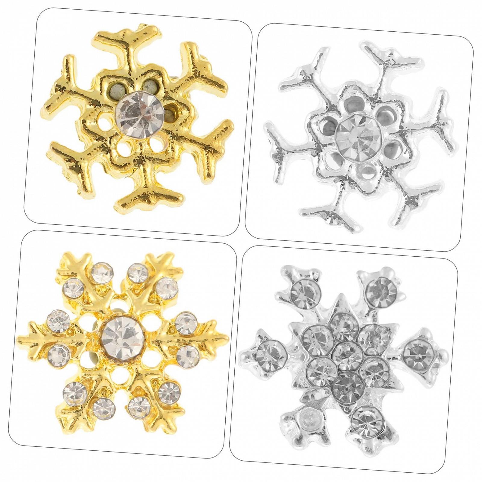 Украшение для ногтей Тип Снежинки Beavorty 200 шт. Стильное украшение для ногтей для творческого маникюра. Подходит для начинающих и профессионалов для праздников и особых случаев, фото №6