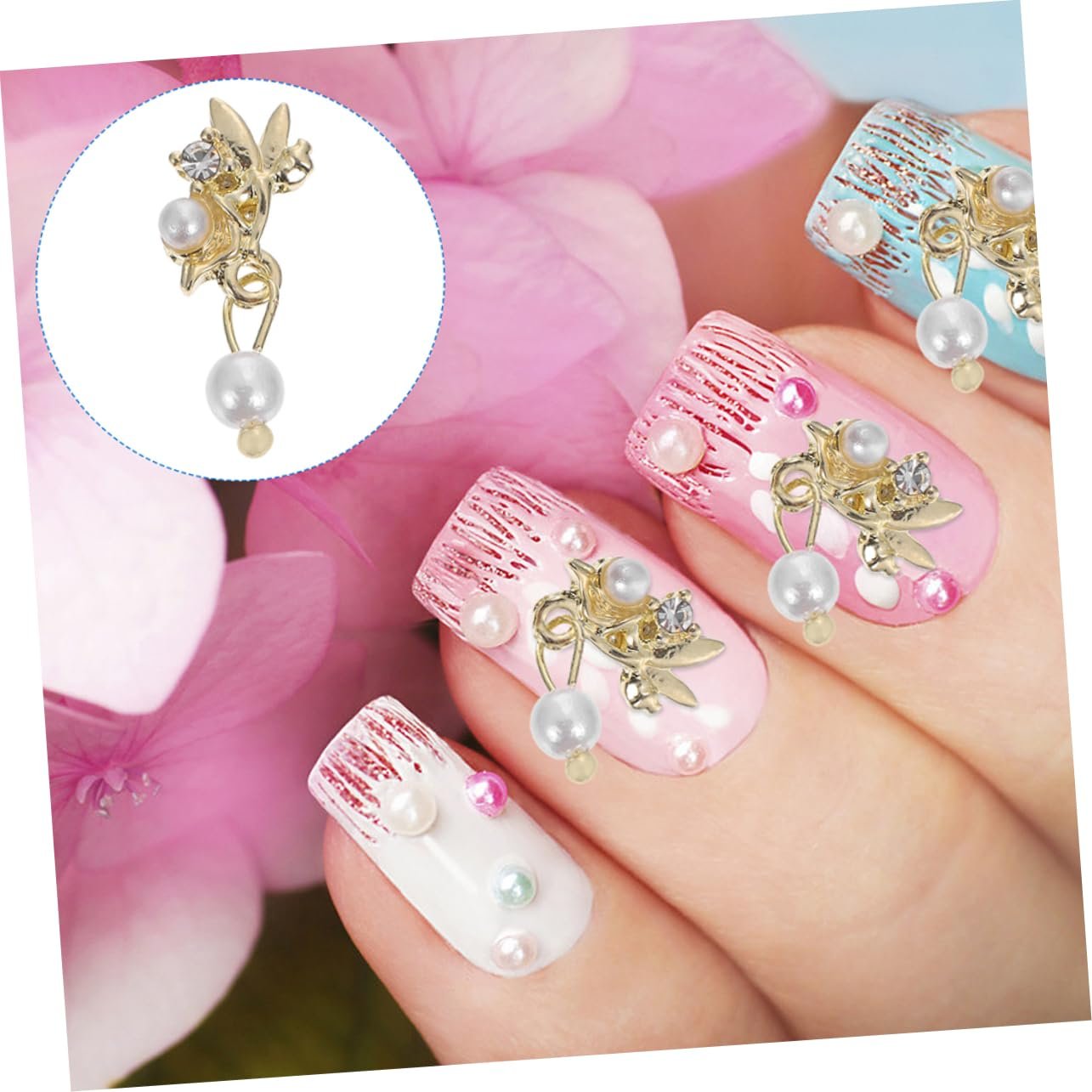 Набор украшений для ногтей (12 шт.) для самостоятельного создания сверкающего маникюра на дому, украшения для мобильного телефона, уникальная подвеска для маникюра, фото №7