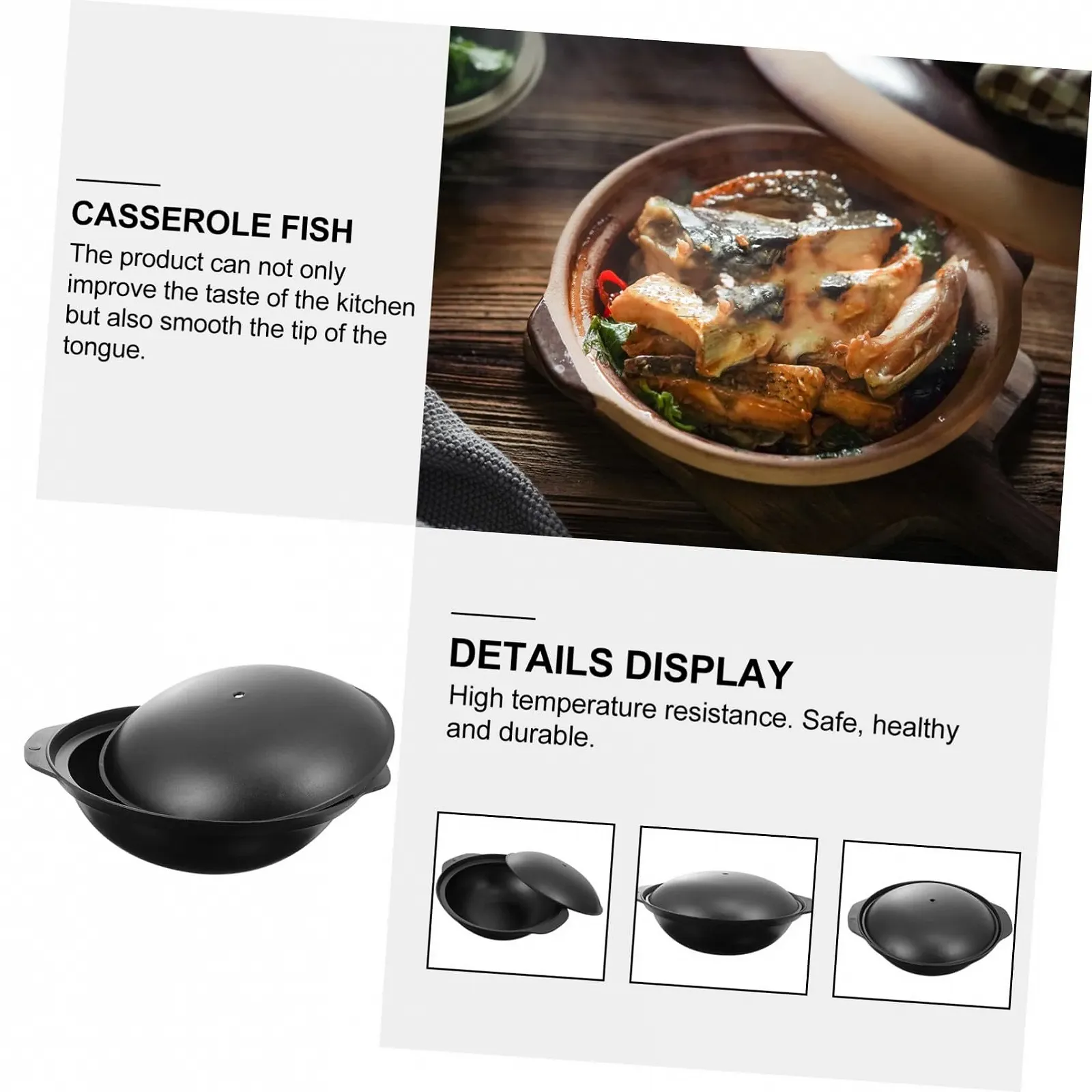 Кастрюля-жаровня алюминиевая с антипригарным покрытием и крышкой маленькая для риса, фото №2