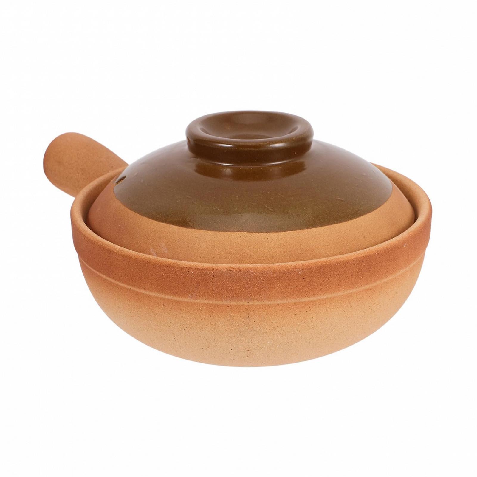 Керамічний Ківш традиційний з кришкою та бічною ручкою термостійкий для плити, фото №1 Керамічний Ківш традиційний з кришкою та бічною ручкою термостійкий для плити, фото №1