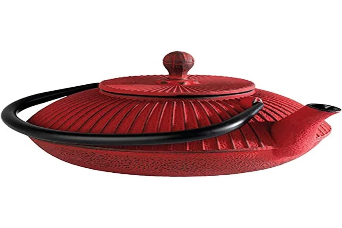 Чайник-заварник APS ASIA Чугунный Эмалированный Интерьер Включает Фильтр Объем 0.8 л Красный, фото №1