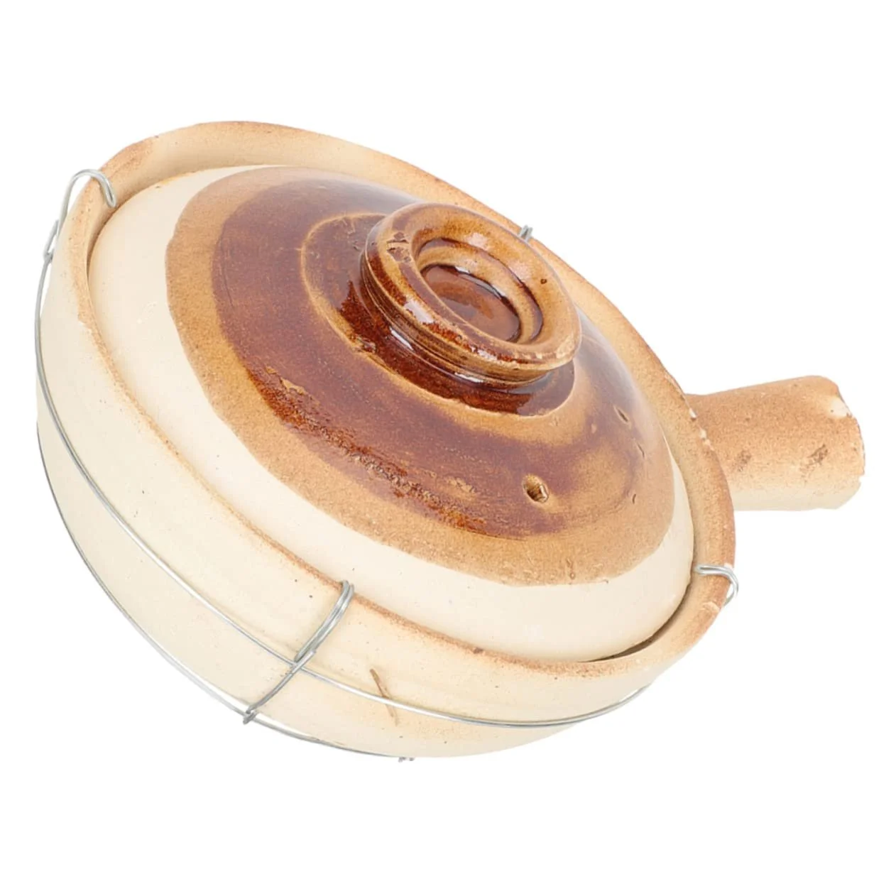 Кастрюля-жаровня керамическая Keramik Тон 0,8 л термостойкая с одной ручкой, фото №1