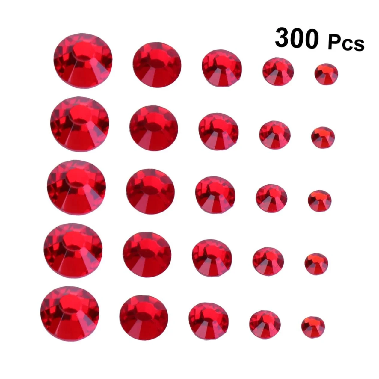 Прикраса для нігтів Housoutil 300 шт, червоні, з плоскою основою, набір наклейок для манікюру, фото №9