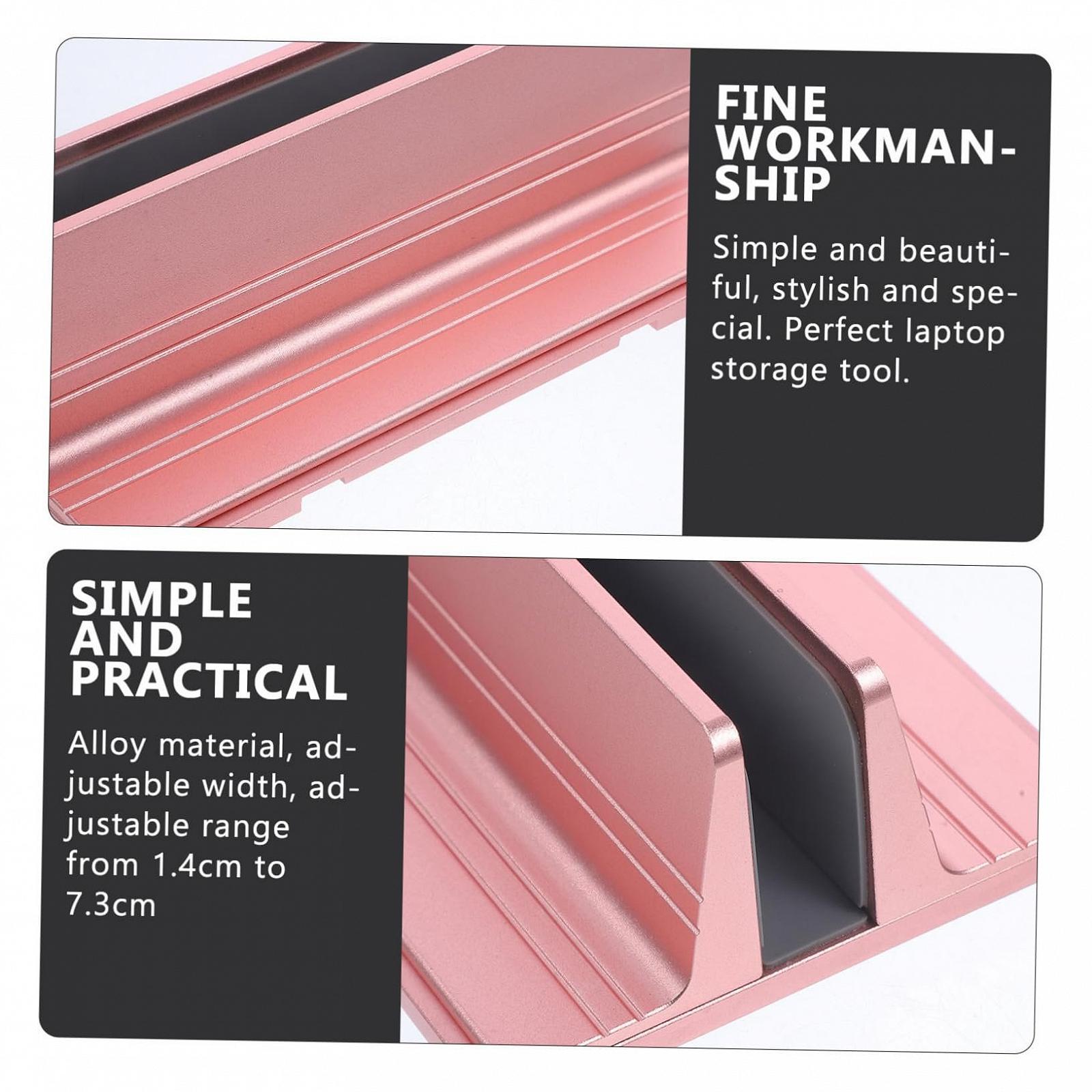 Підставка для ноутбука алюмінієва, вертикальний тримач для ноутбука з регулюванням, фото №9