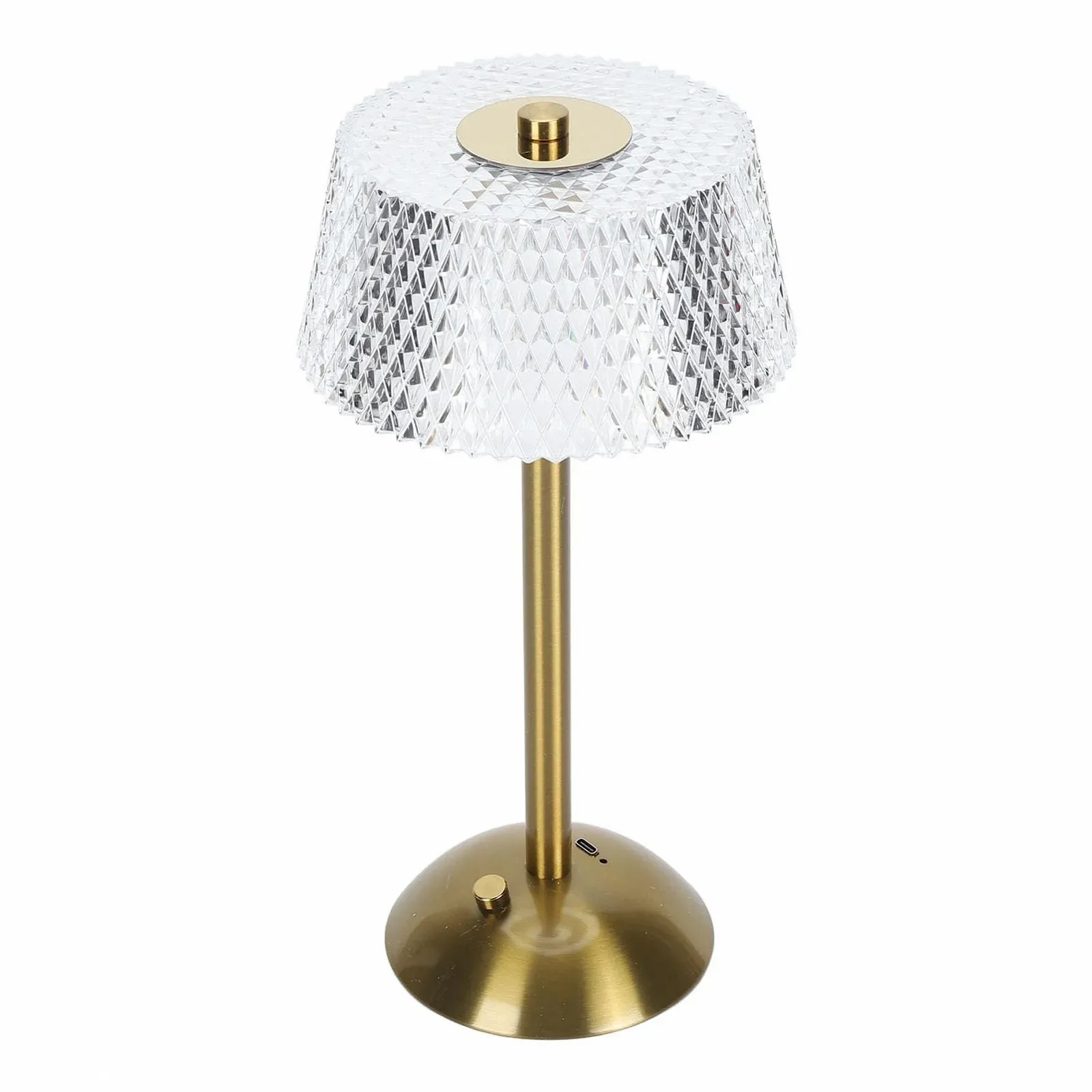 Настольная лампа Crystal Беспроводная Хрустальная Сенсорная 3 цвета Акумуляторная, фото №8