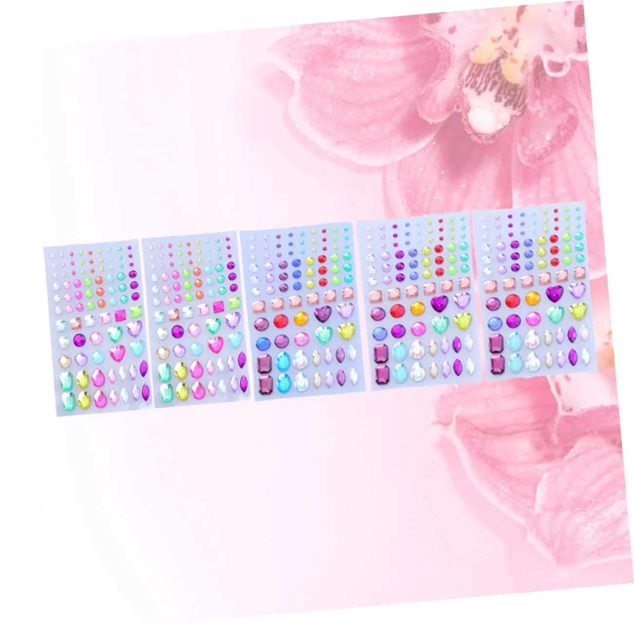 Стразы Lurrose для лица, ногтей, акриловых ногтей, детские наклейки стразы, 10 листов, фото №5