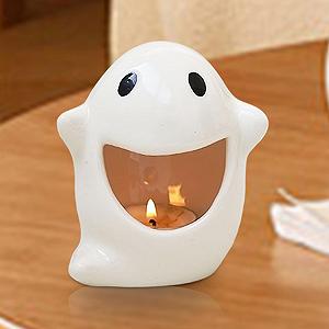 Подсвечник Ceramic Ghost Halloween Белая synthetic.ua - Фото 1