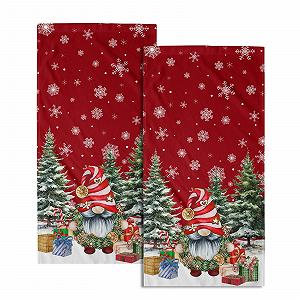 Рушники Christmas Towel Cute Gnomes Набір 2 шт. 14 x 28 дюймів Зимові гноми - Фото 1